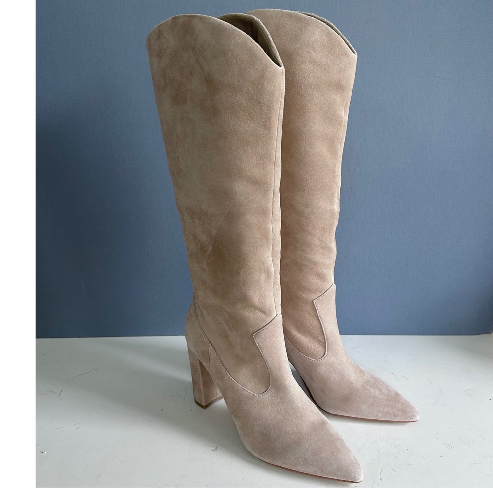 Marc Fisher Tall Boots Women's size 9 Mluday Tan Heel Sophisticated Western